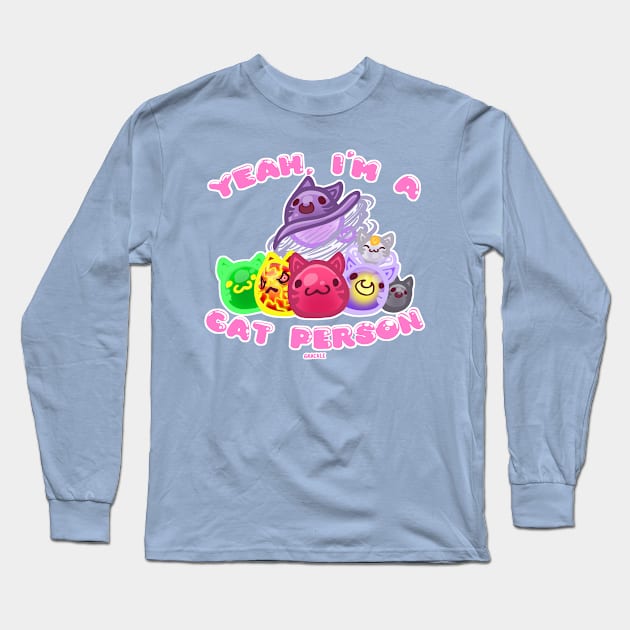 Fan of Cat Slimes Long Sleeve T-Shirt by Jan Grackle